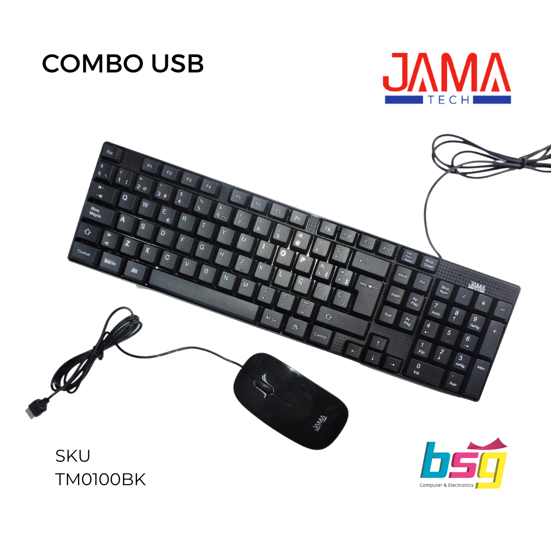 COMBO USB TECLADO/MOUSE JAMA