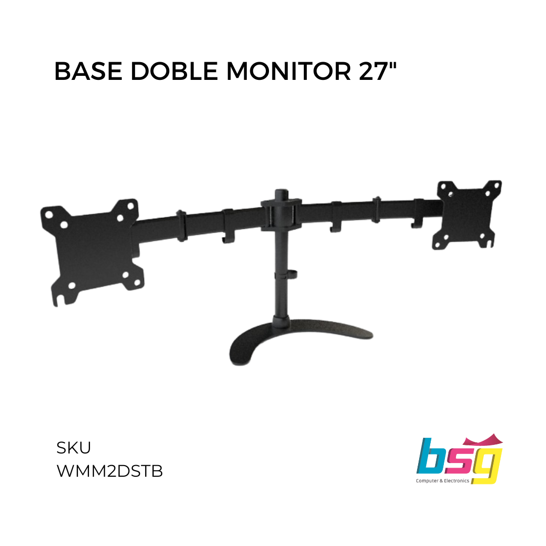 BASE DOBLE MONITOR 27" PARA ESCRITORIO AXXIS